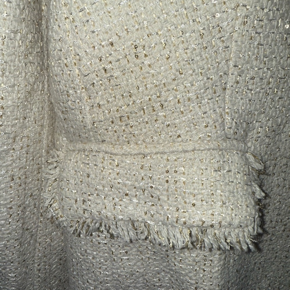 Vici Cream Double-Breasted Tweed Jacket - Picture 6 of 12